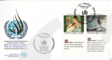 OSN Ženeva FDC 0180 / 0181 ● - 1989